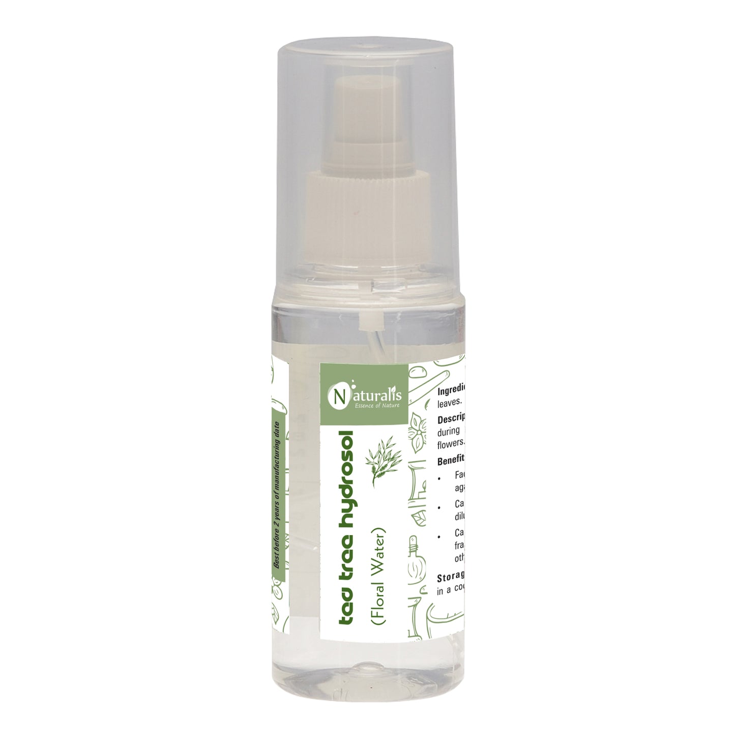 Naturalis Hydrosol- Rose, Geranium, Jasmin, Lavender, Tea Tree, Citronella, Eucalyptus, Basil, Orange,  Lemon, Peppermint and Sandal - Naturalis