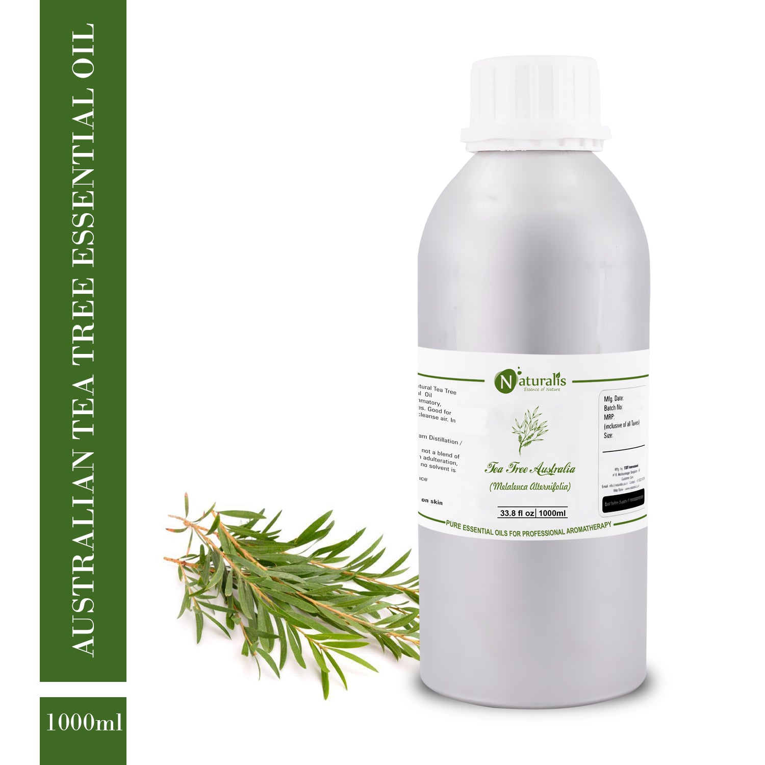 Naturalis Tea Tree Essential Oil - Premium High Grade Pure & Natural - Naturalis