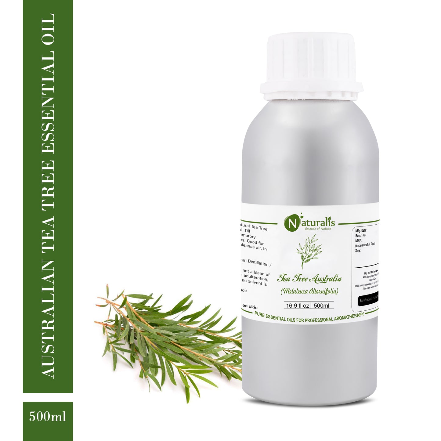 Naturalis Tea Tree Essential Oil - Premium High Grade Pure & Natural - Naturalis